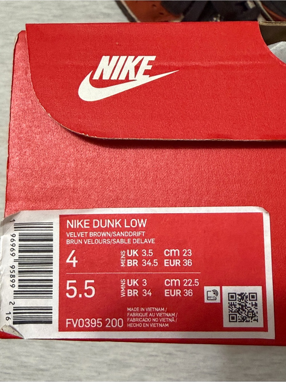 Nike Dunk low size 4M/5.5W - Picture 7 of 7